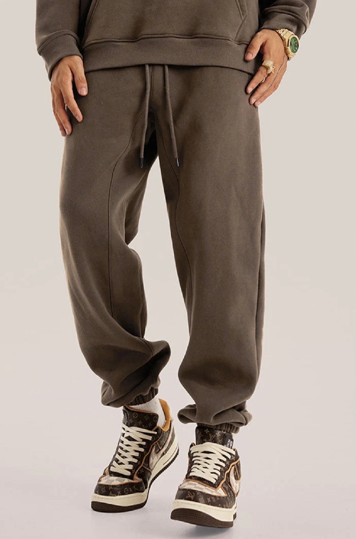 Sweatpants Solid Color Loose