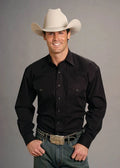 Stetson 4296 Solid (Black) - Men's Western Shirt