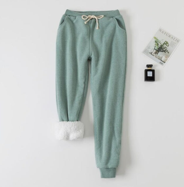 pantalones deportivos acolchados de terciopelo de cordero