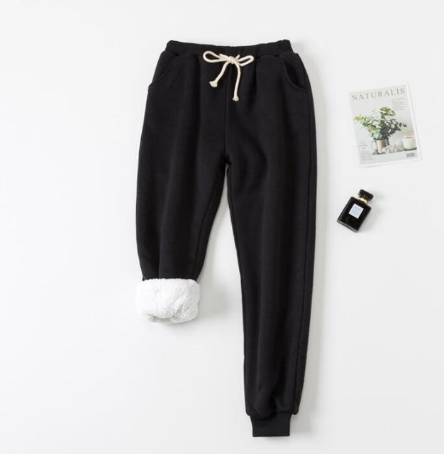 pantalones deportivos acolchados de terciopelo de cordero