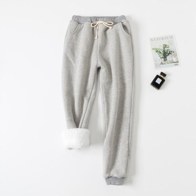pantalones deportivos acolchados de terciopelo de cordero