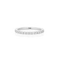1.8mm Moissanite Half Eternity Ring in 925 Sterling Silver