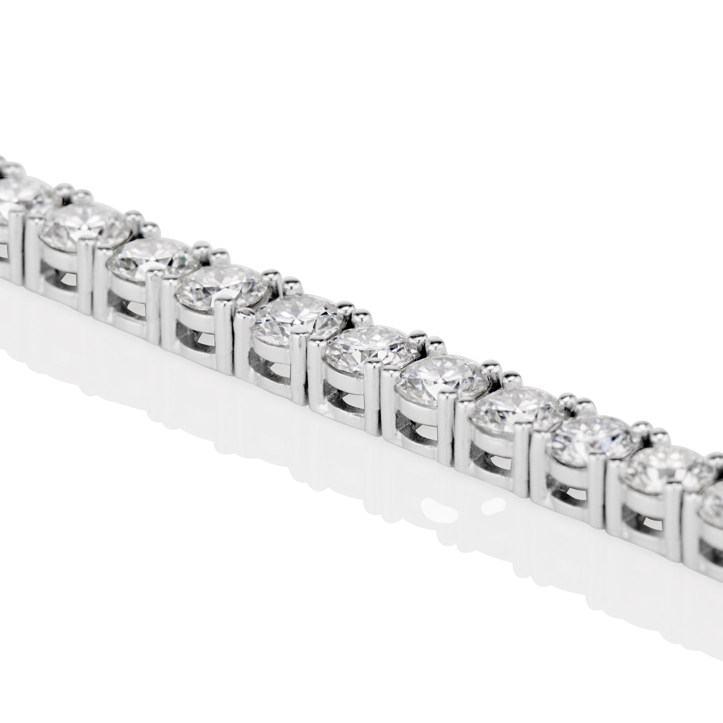 Pulsera de tenis con moissanita de 4 mm en plata maciza 925