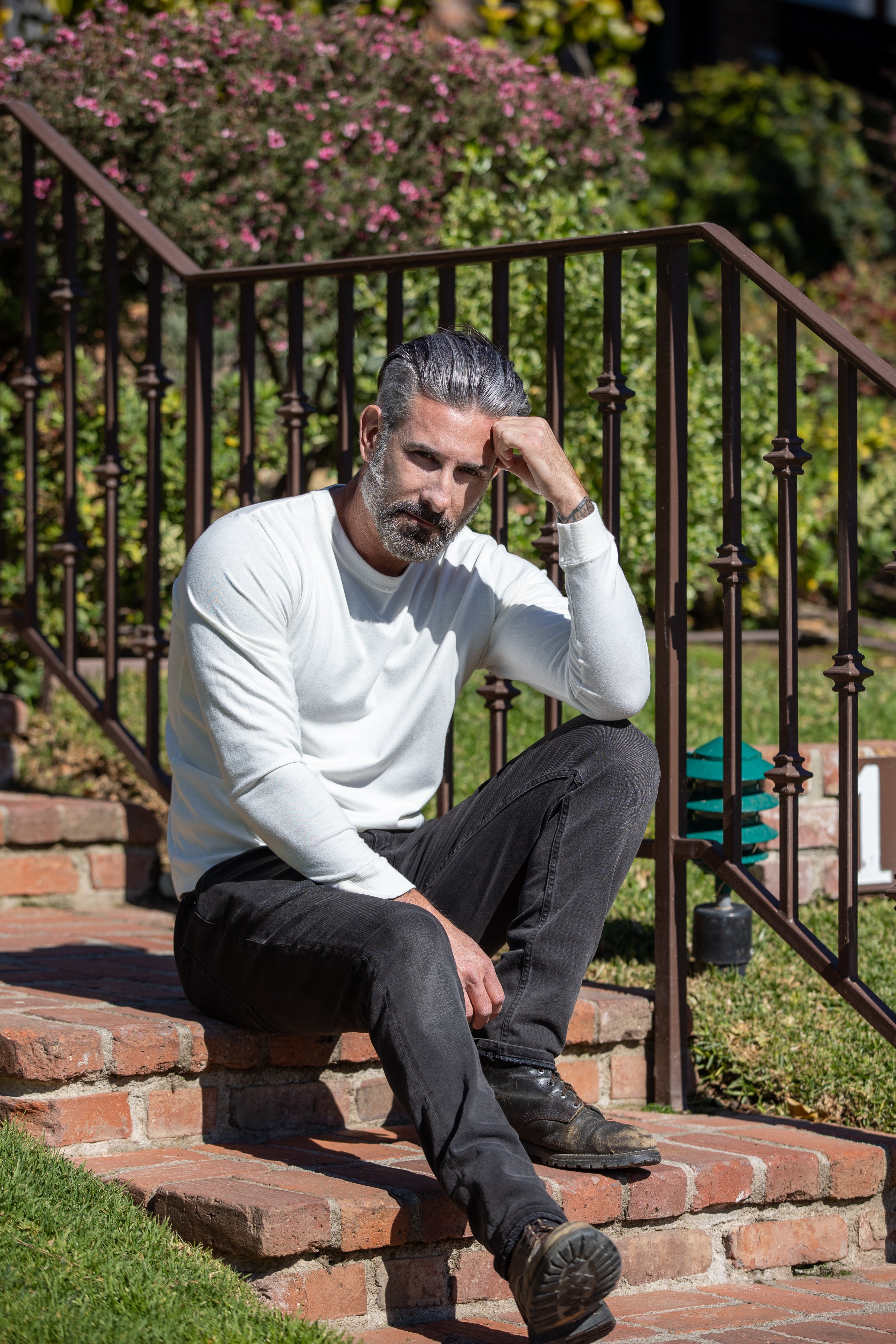 Clearance Men's Bamboo Viscose/Organic Cotton Long Sleeve T-Shirt