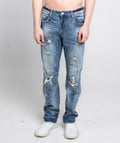 AJ05C CASUAL SKINNY DISTRESSED JEANS