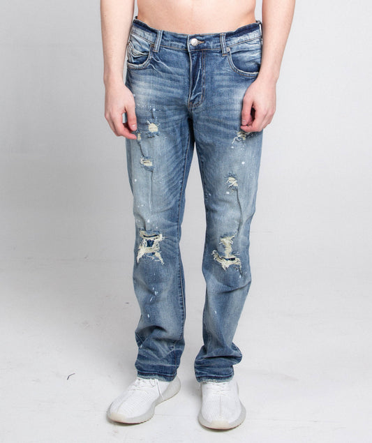 AJ05C CASUAL SKINNY DISTRESSED JEANS