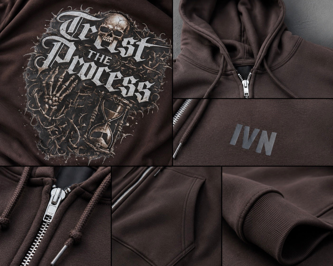 Trust The Process Fleece Zip Hoodie