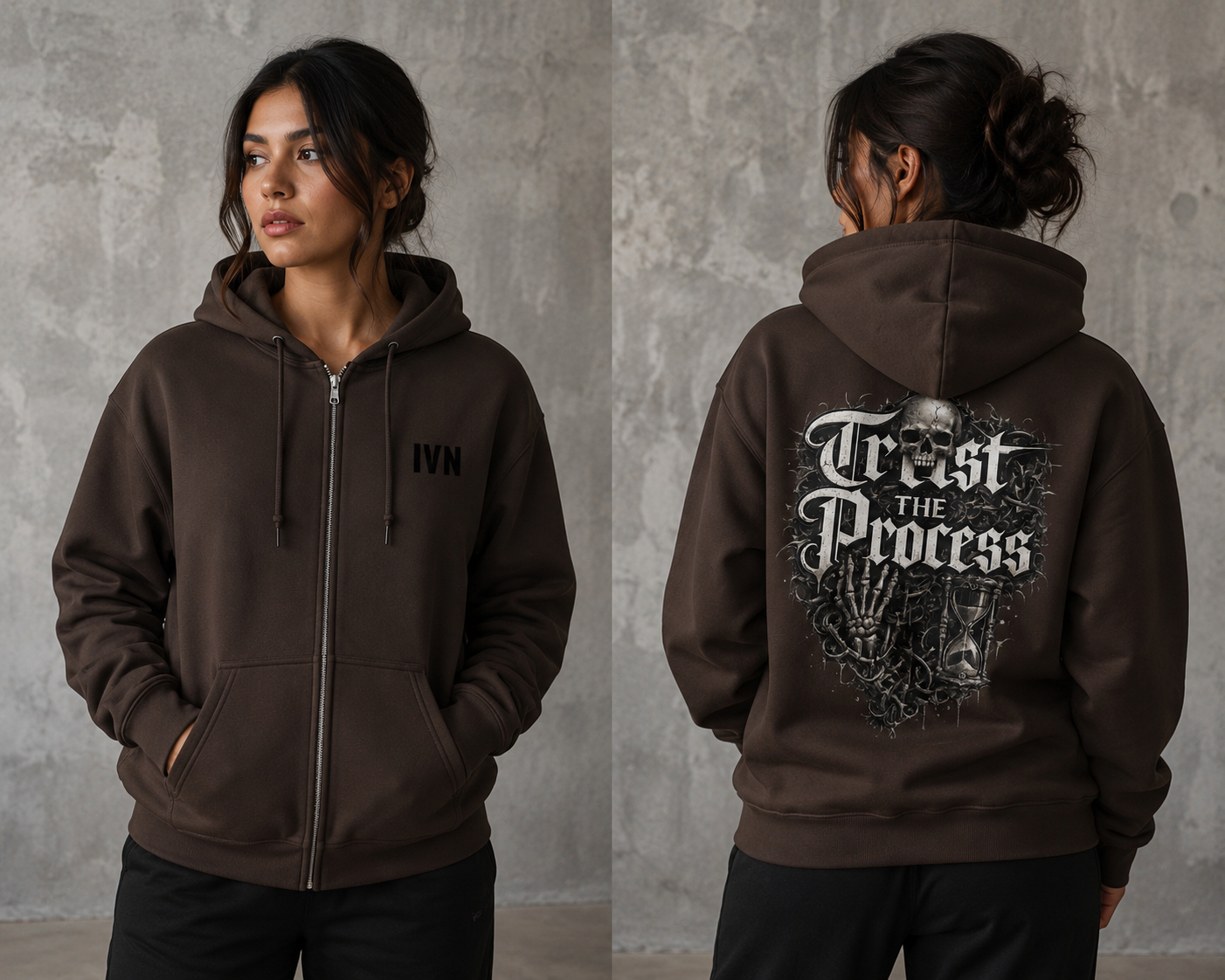 Trust The Process Fleece Zip Hoodie