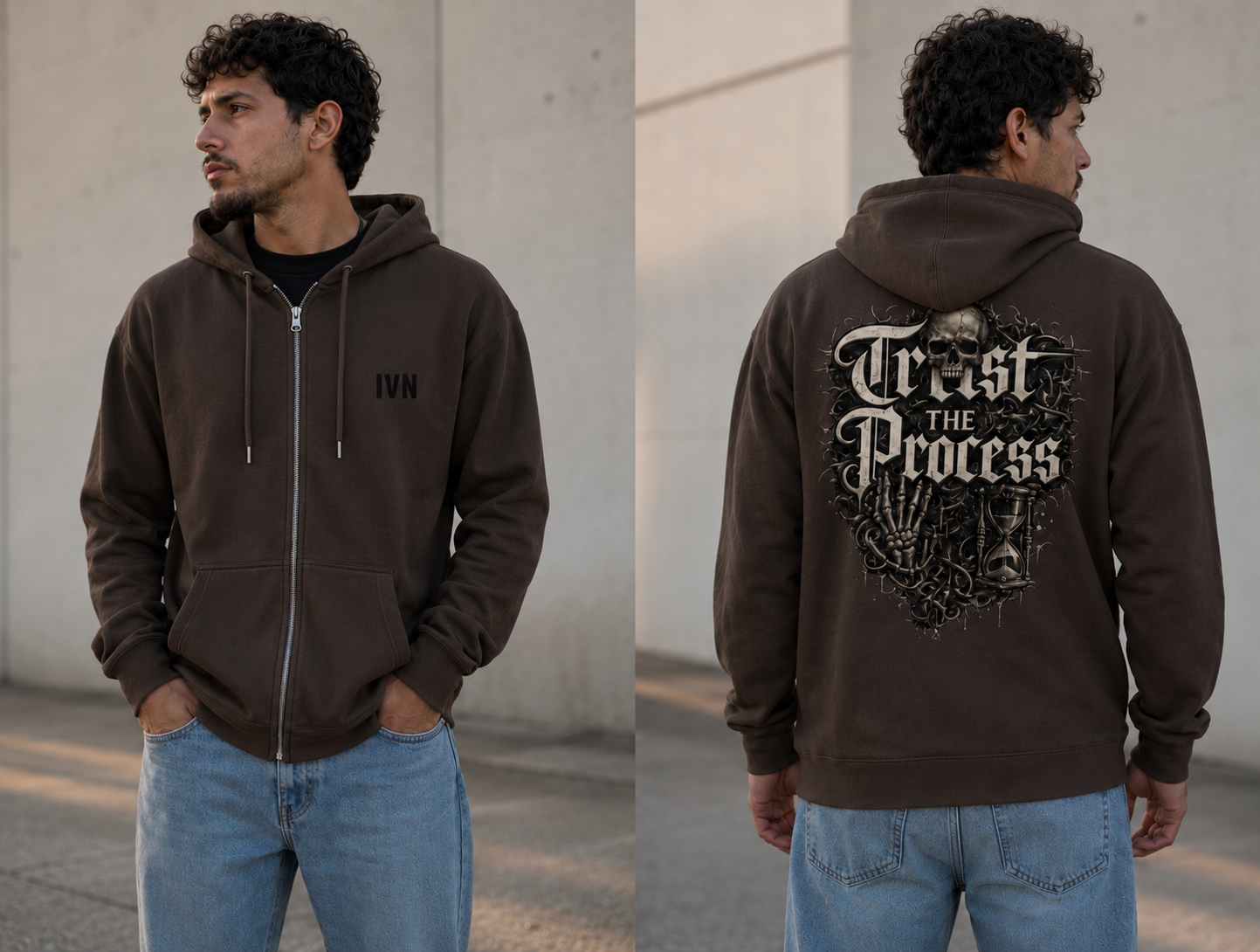Trust The Process Fleece Zip Hoodie