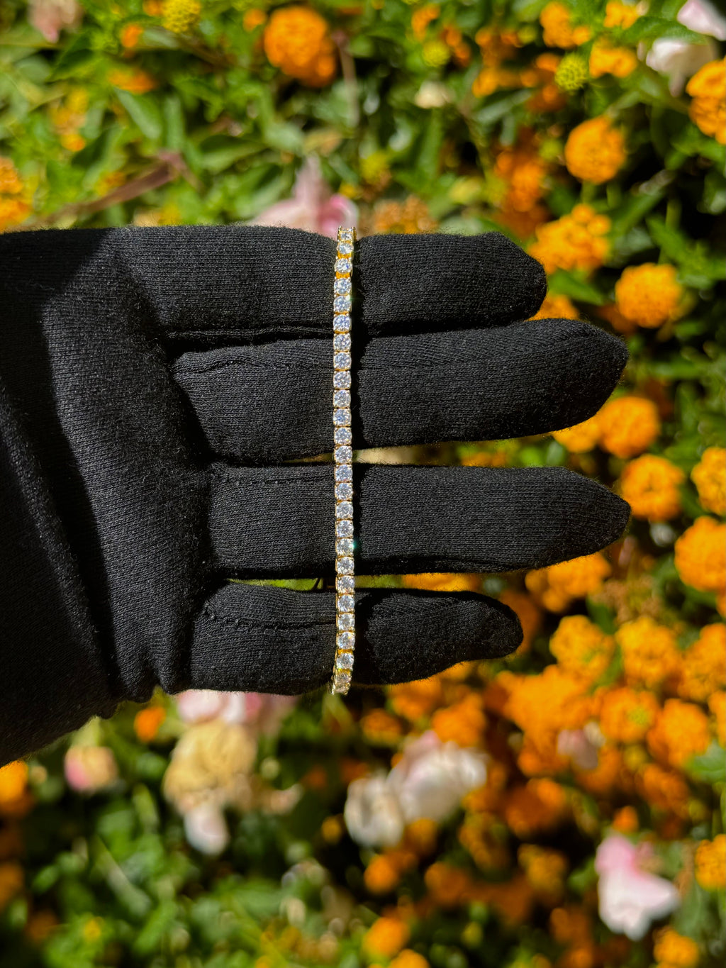 3mm Moissanite Tennis Bracelet in Yellow Gold Vermeil