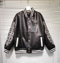 Chrome Hearts patchwork leather jacket, baseball jacket