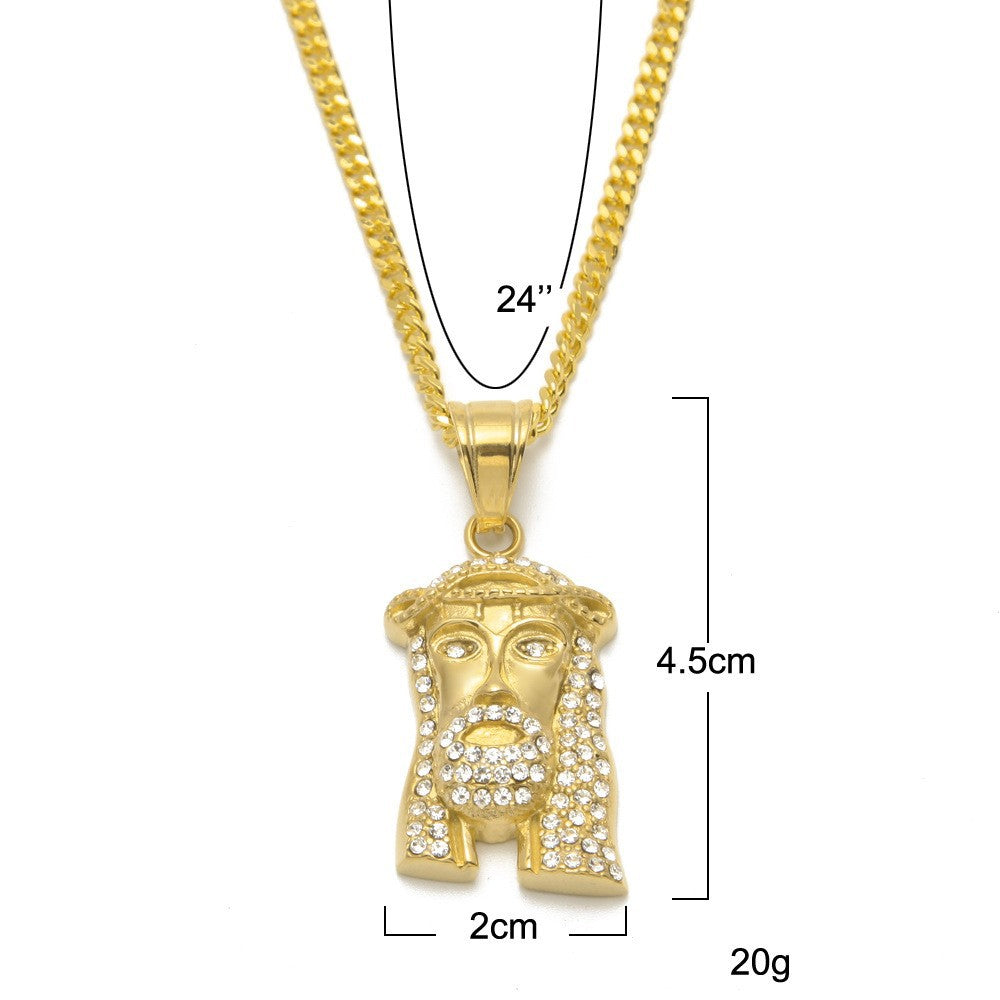 Collar con colgante de ángel alado estilo hip hop