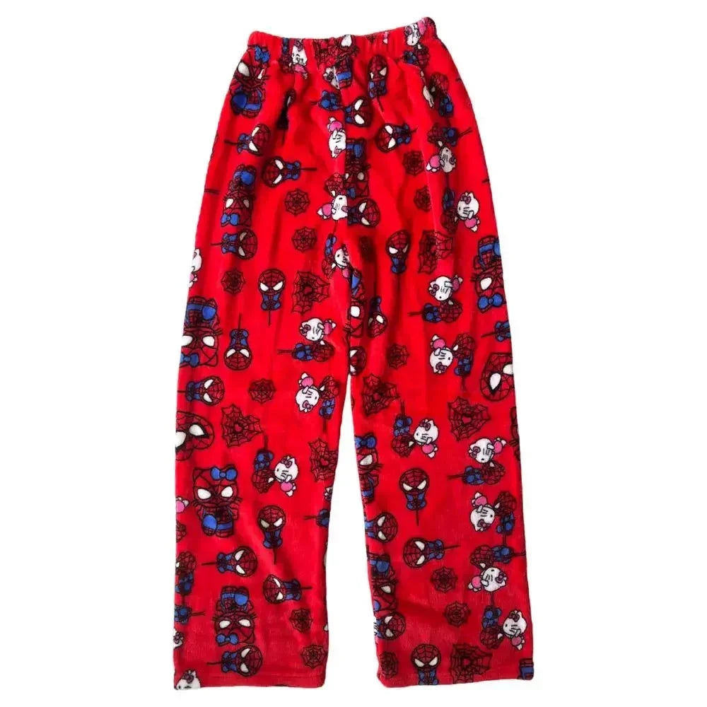Hello Kitty SpiderMan Sleeping Pants Anime Pajama Pants