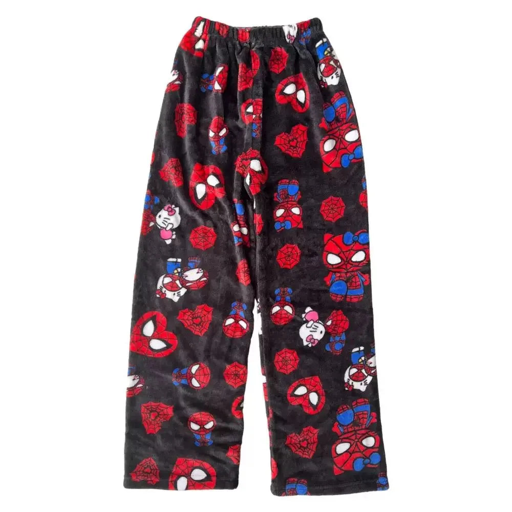 Hello Kitty SpiderMan Sleeping Pants Anime Pajama Pants