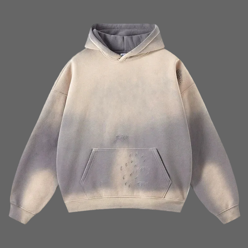 Vintage Hoodie 2025 Spring Washed Hooded Sweatshirt Men Make Old Pullover