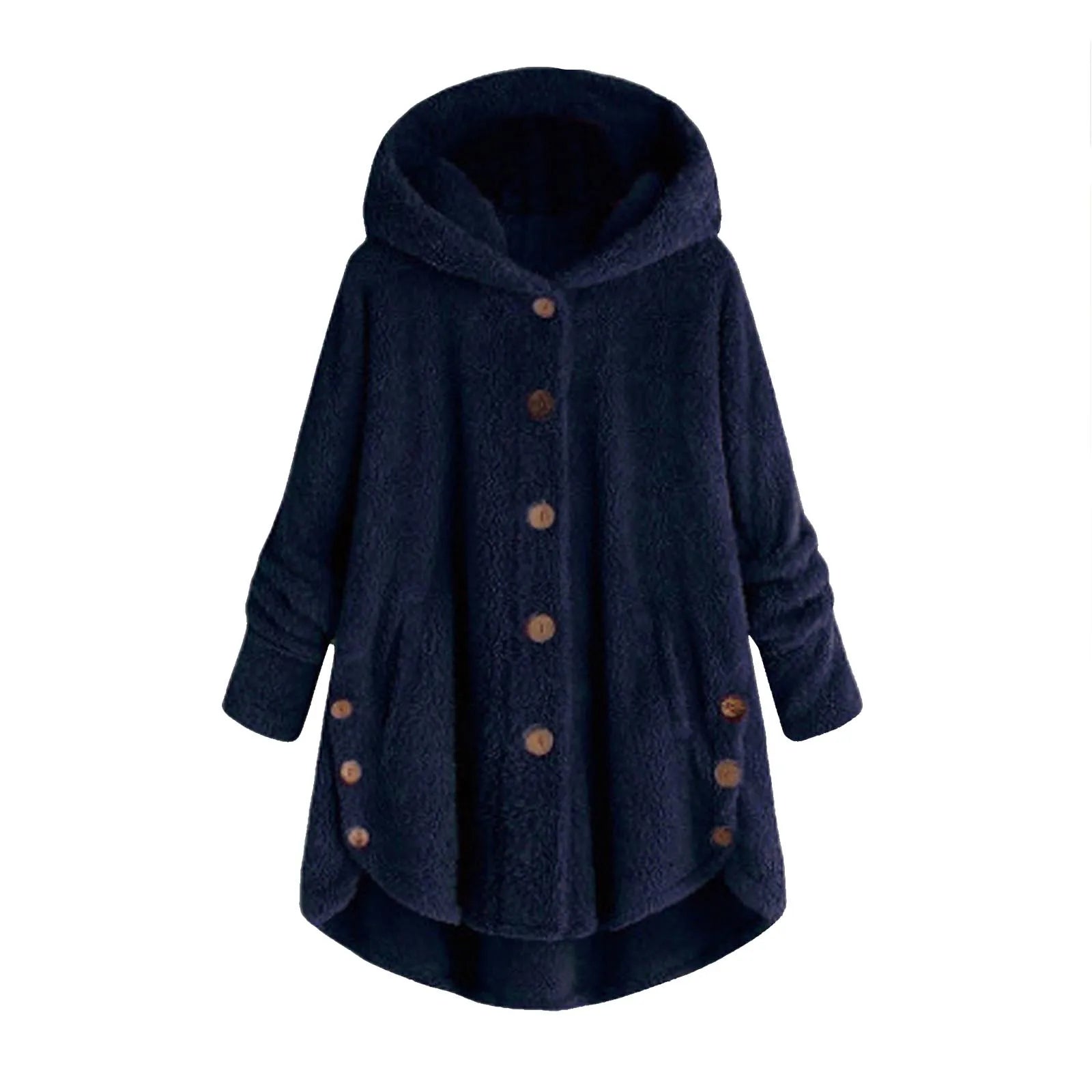 Autumn Winter Coat Women Warm Coat Wool Jacket Female Plush Coat Hooded Jacket New Women's Coats Solid Color Jacket