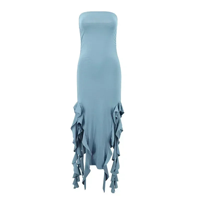 Long Dresses For Women Slit Sexy Bodycon Sleeveless Jellyfish Dress