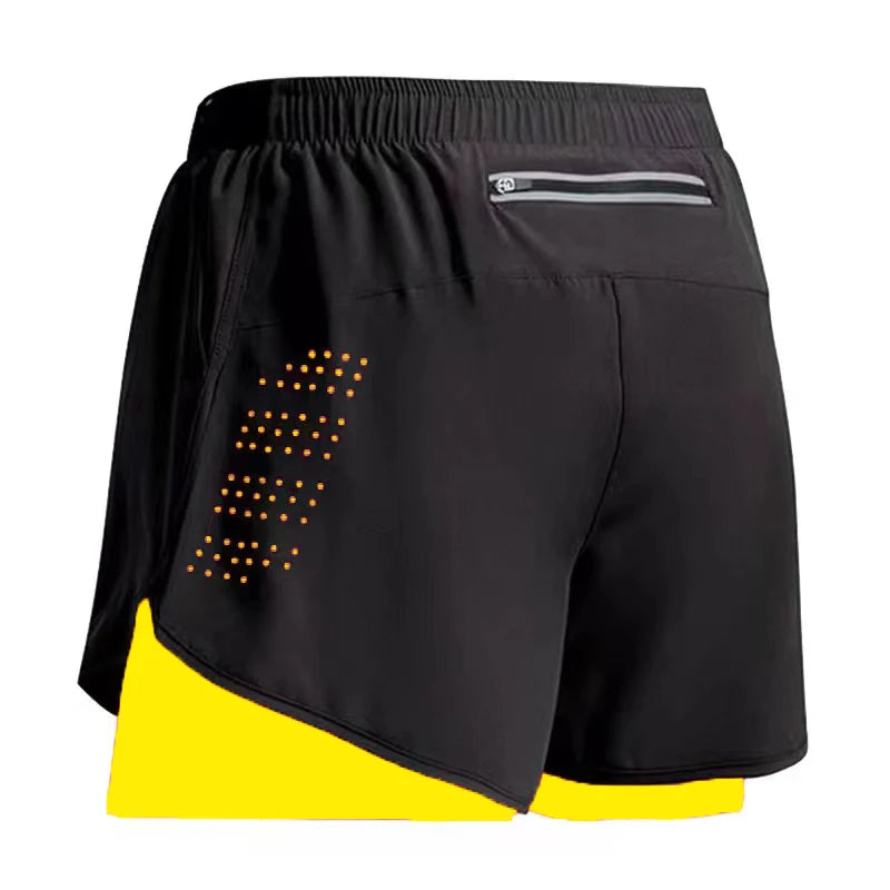 Running Shorts Gym Sports Shorts 2 In 1 Quick Dry Workout Training Gym Fitness Jogging Men Shorts