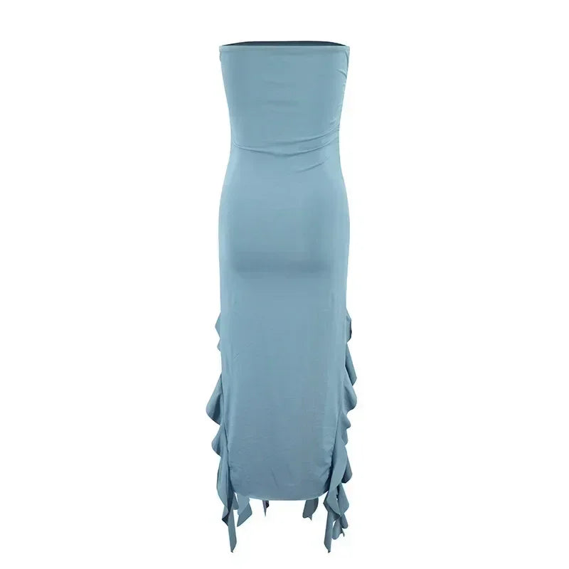 Long Dresses For Women Slit Sexy Bodycon Sleeveless Jellyfish Dress