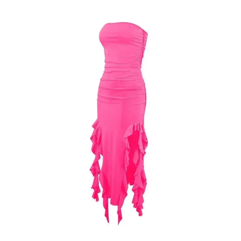Long Dresses For Women Slit Sexy Bodycon Sleeveless Jellyfish Dress
