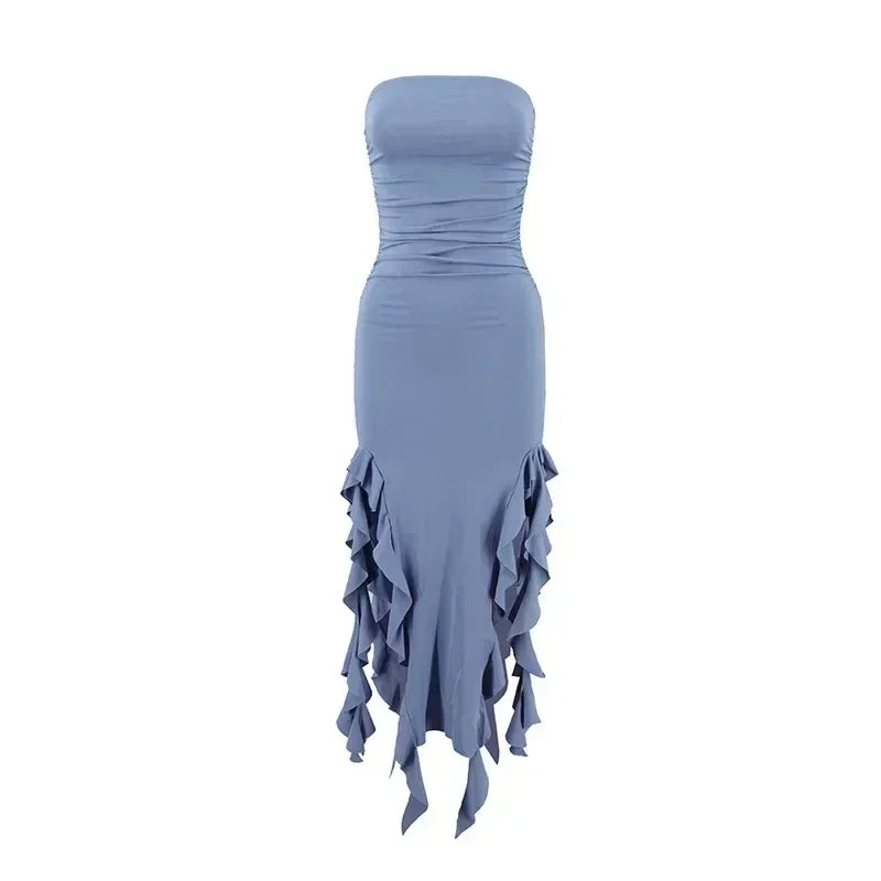 Long Dresses For Women Slit Sexy Bodycon Sleeveless Jellyfish Dress