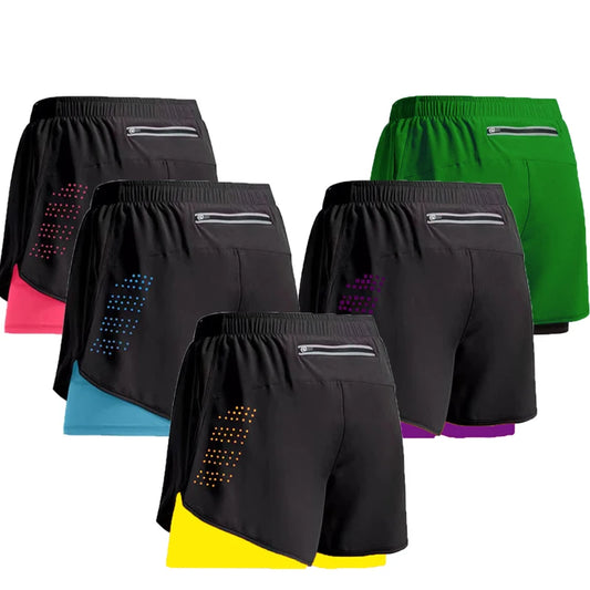 Running Shorts Gym Sports Shorts 2 In 1 Quick Dry Workout Training Gym Fitness Jogging Men Shorts