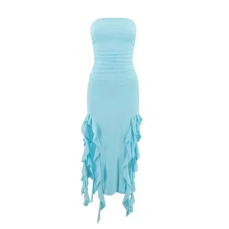 Long Dresses For Women Slit Sexy Bodycon Sleeveless Jellyfish Dress
