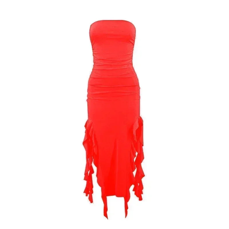 Long Dresses For Women Slit Sexy Bodycon Sleeveless Jellyfish Dress