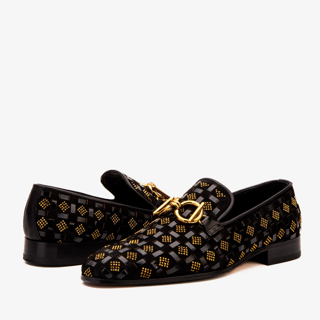 The Vicino Men Shoe Black Bit Dress Loafer