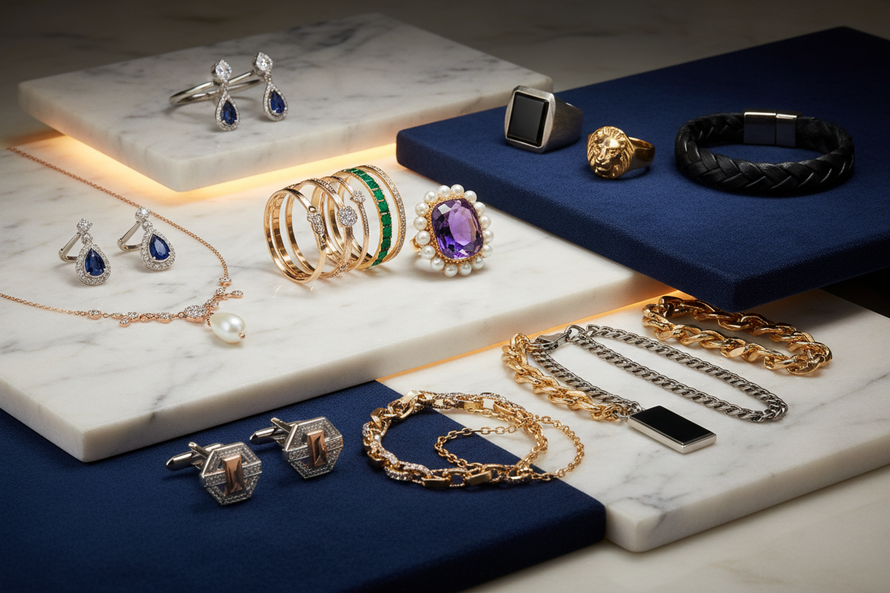 Jewelry for women and men with different kinds